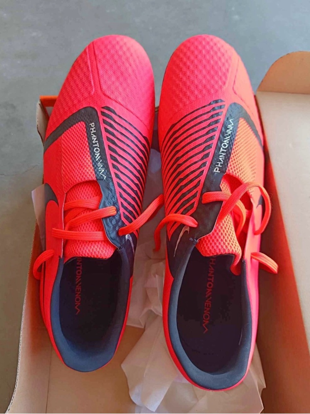 Nike Phantom Venom Neon Red and Black Soccer Cleats